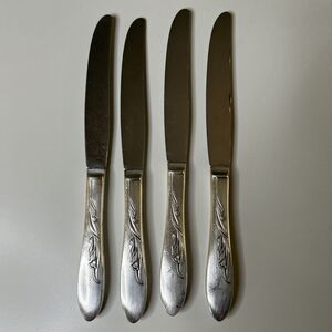 Vintage Stainless Steel Flatware Dinner Knife Knives Set Of 4 lightweight